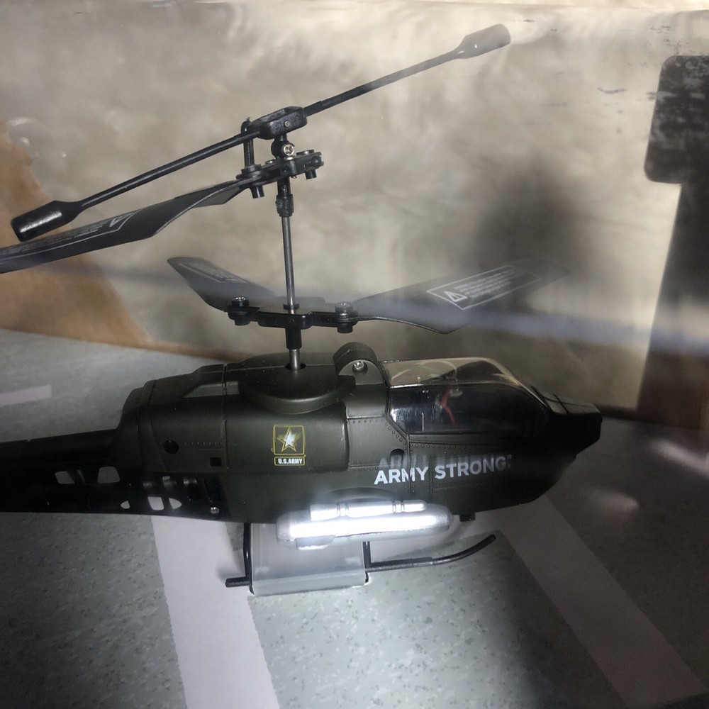 US Army Advanced Attack 3 Channel RC Helicopter Remote Control/Open Box Untested