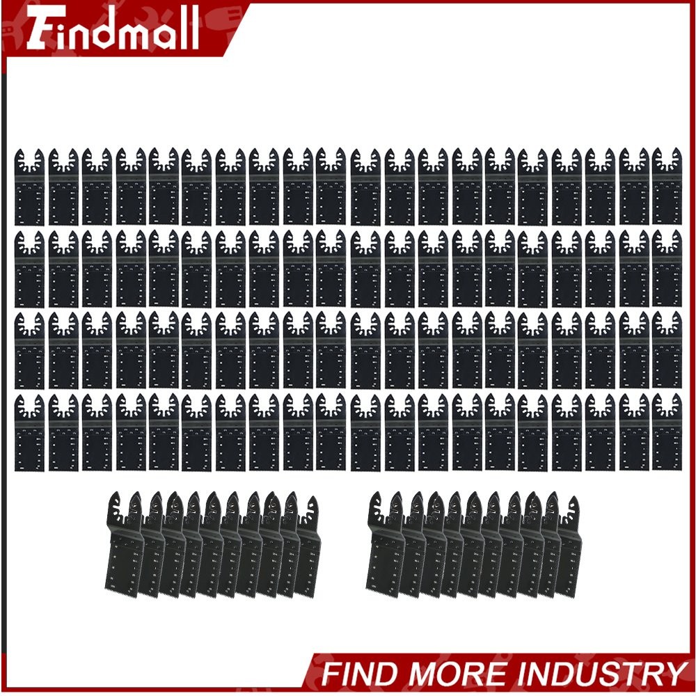 Findmall 100 Pack 30 - 90mm Quick Release Durable Oscillating Tool Saw Blades
