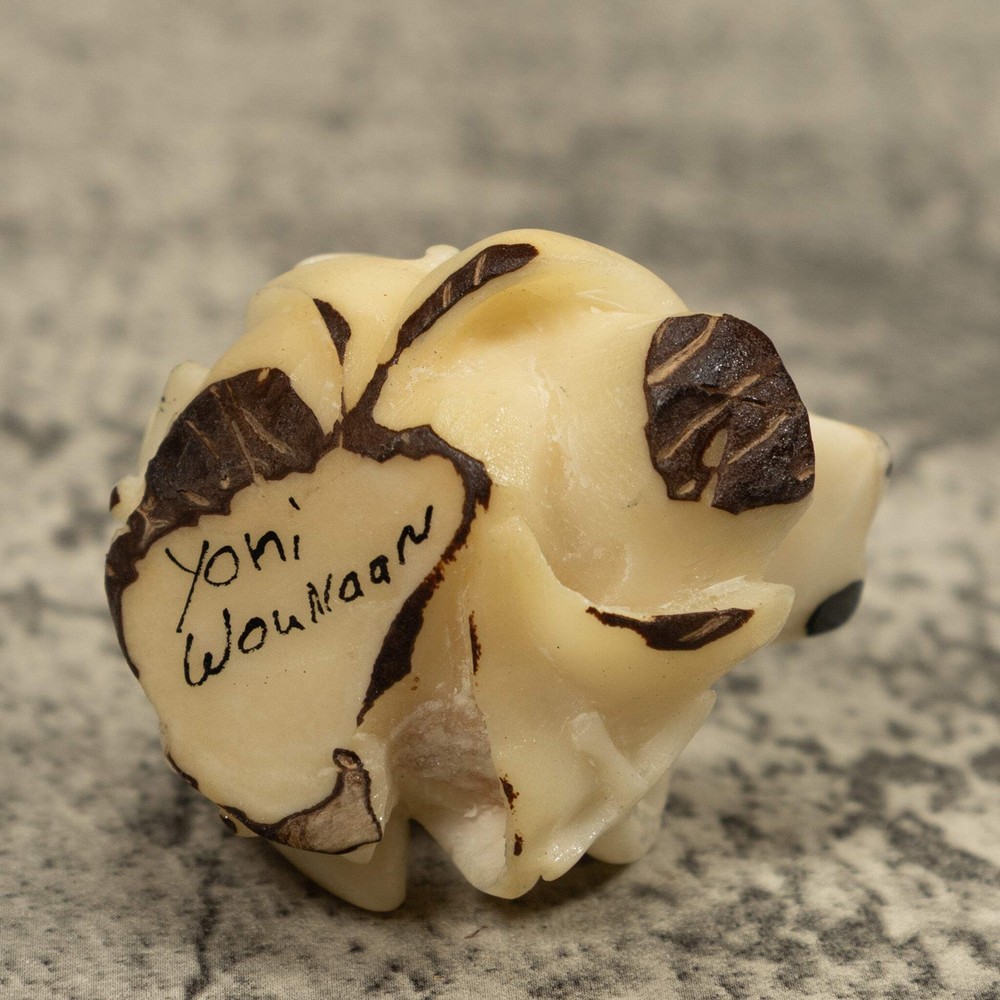 White Natural Frog Tagua Carving