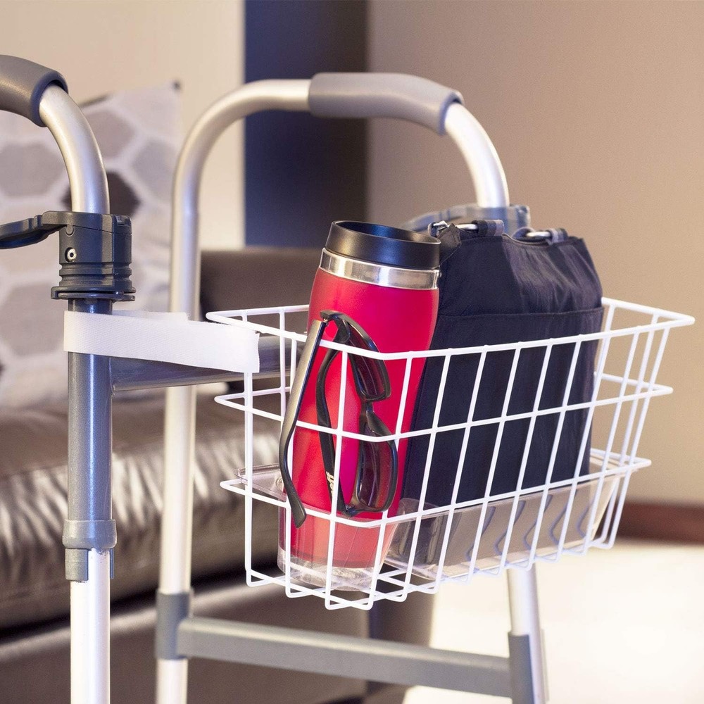 HealthSmart Durable Walker Accessories Basket For | No Tools Needed |...