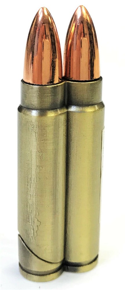 Eclipse Collectible Novelty Double Bullet Design Refillable Lighter, 1614-1