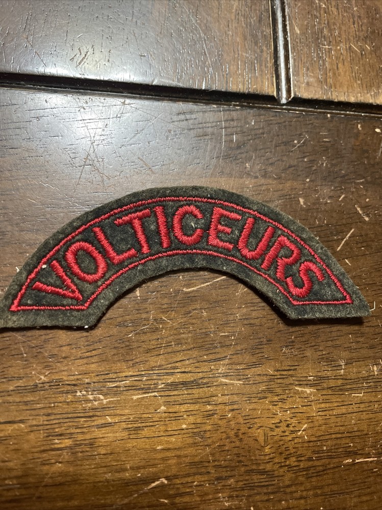 WWII Era Canadian Army Voltigeurs Tab Patch
