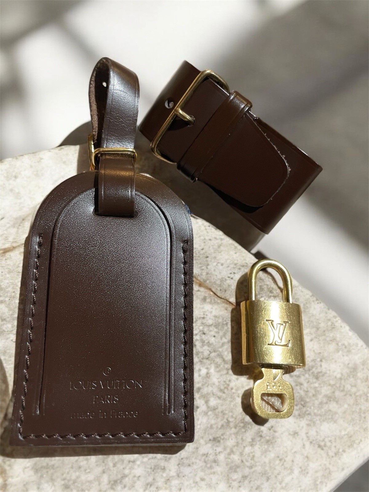 EUC- Louis Vuitton Luggage Name Tag Set