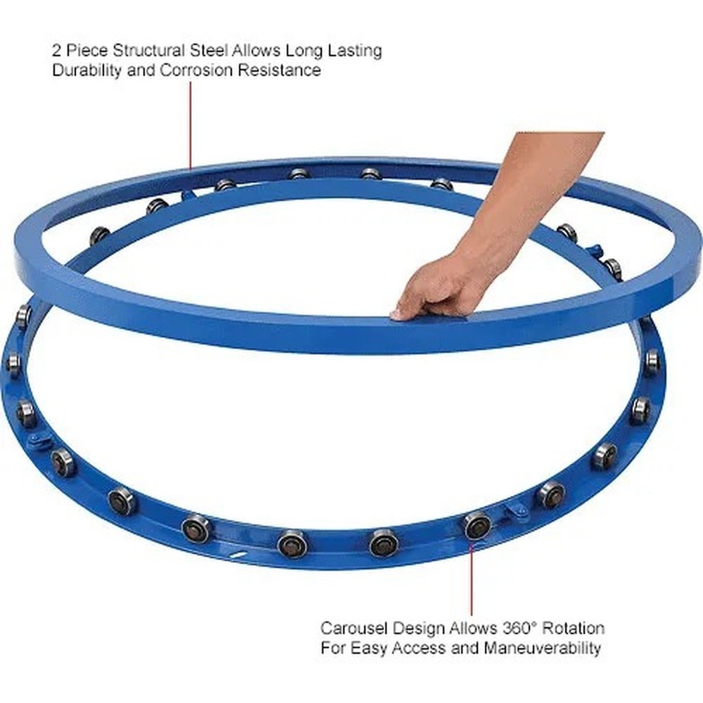 Pallet & Skid Carousel Turntable Rotating Ring 2000 Lb. Capacity