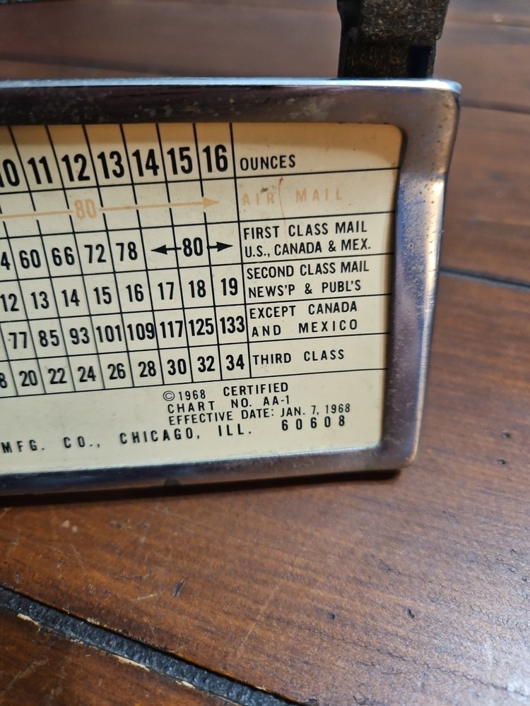 Vintage Postal Scale - Triner Model AA-1 Tabletop Model 1968
