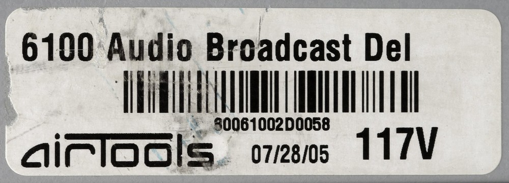 Symetrix Airtools 6100 Broadcast Profanity Delay AES Digital Audio DUMP Button