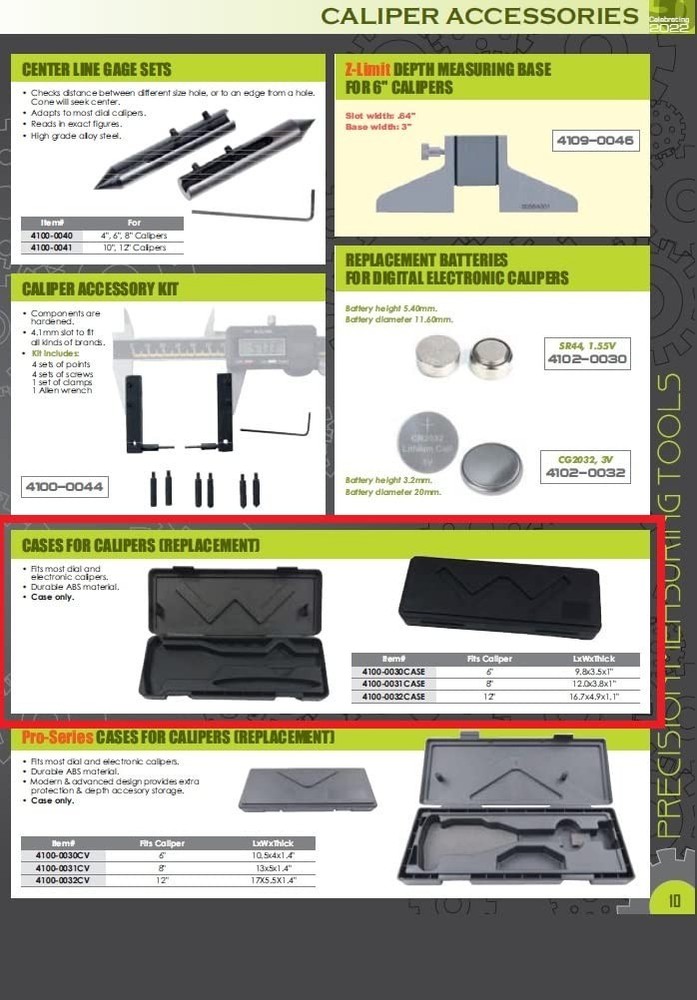 Precision Caliper Replacement Case - Compatible with 6" Dial & Electronic Models