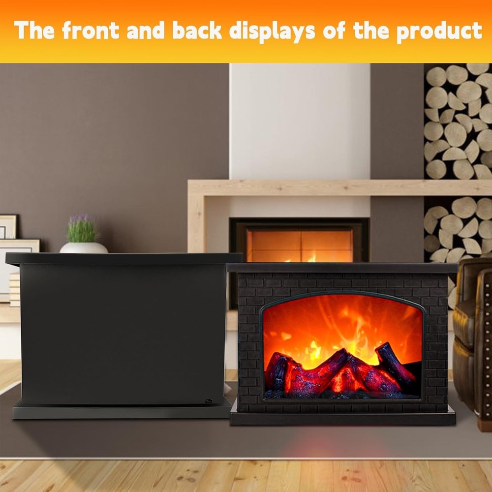 Portable LED Fireplace Lantern with Realistic Flame Effect - Battery Operated