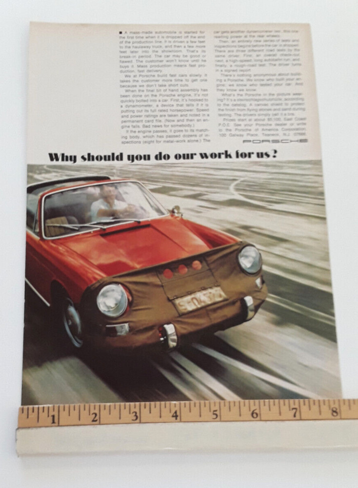1969 PORSCHE ORIGINAL AD