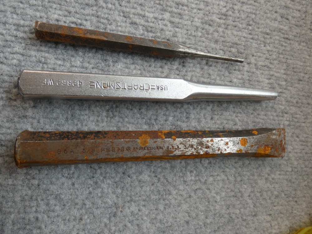 LOT 3 PIECE PUNCH CHISEL MAC PROTO CRAFTSMAN