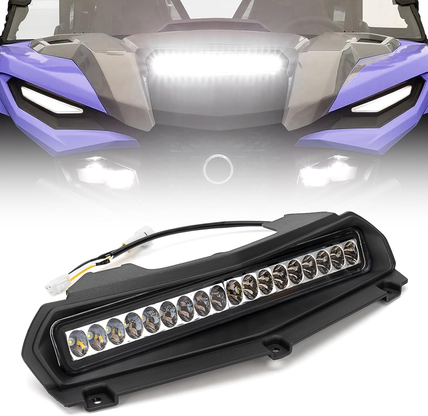 LED Hood Panel Scoop Light for 2021-2024 Yamaha Wolverine RMAX2 & RMAX4 1000