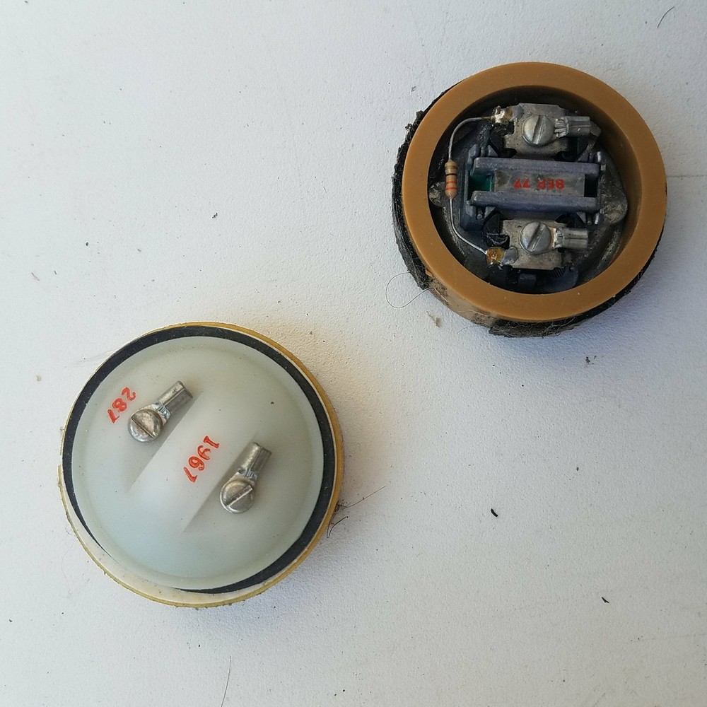 Round Telephone Speaker and Microphone Set Dynamic 2-Inch Diameter