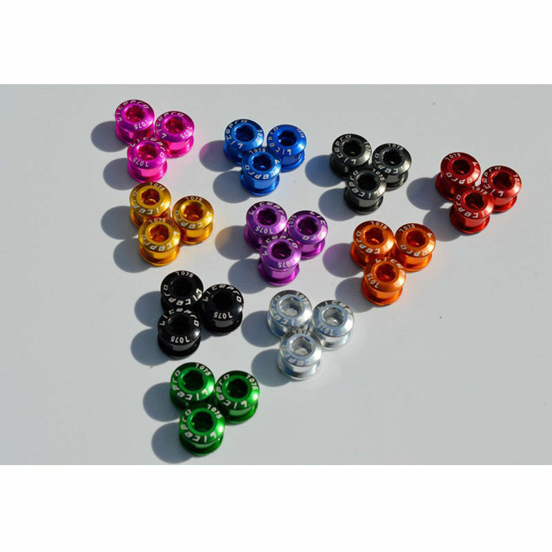 US Aluminum MTB Road BMX Bike Bolts Single Double Triple Chainring Screws 4/5pcs