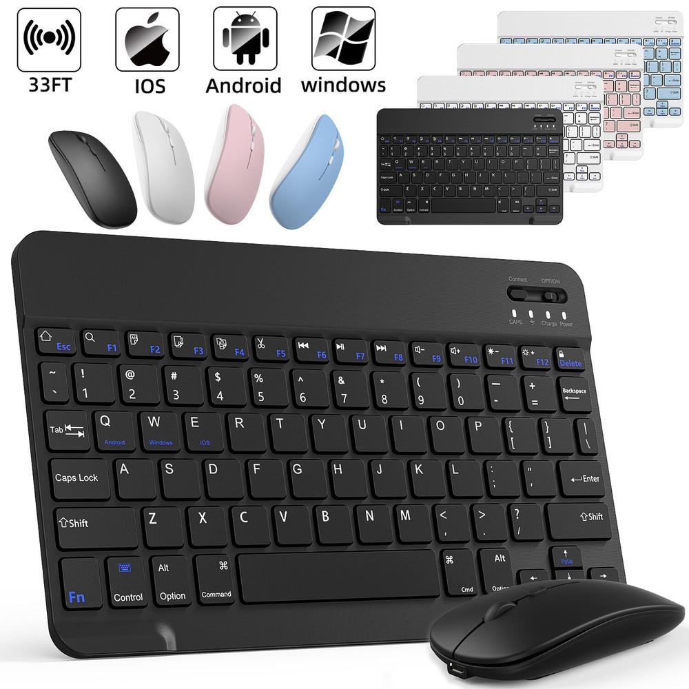 Wireless Bluetooth Keyboard+Mouse Combo Set For iMac iPad Android Phone Tablet