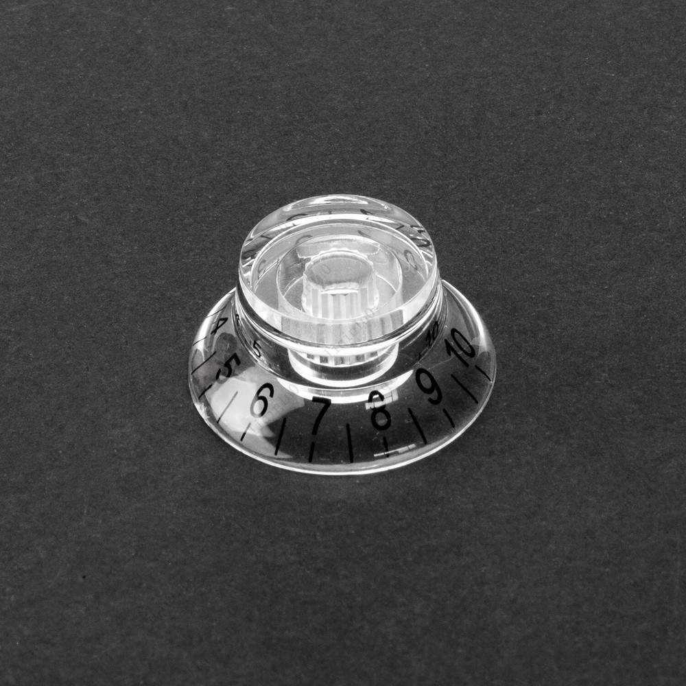 4 Pcs LP 50s Style Control Knobs Clear Speed Top Hat Bell Knobs For SG Les Paul