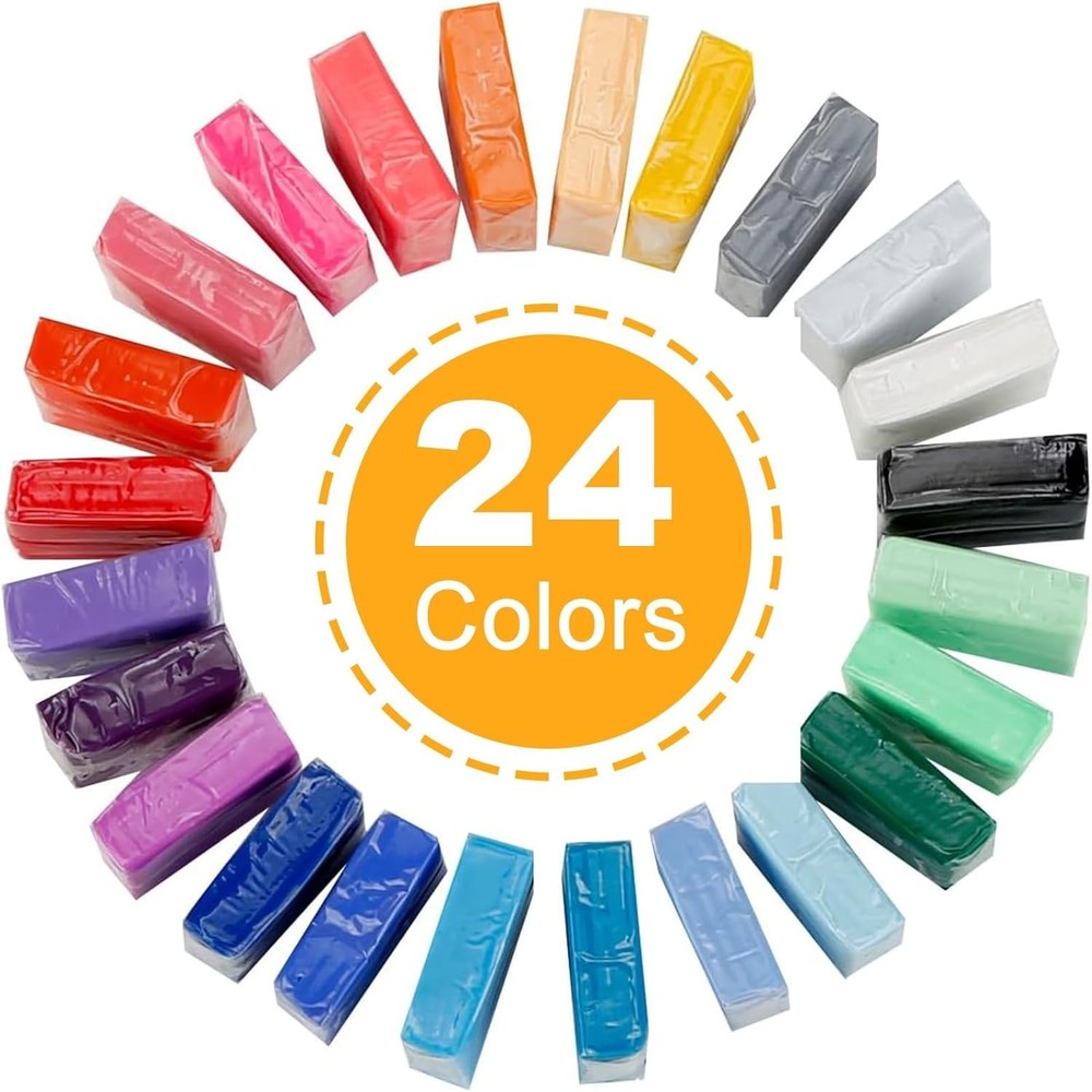 Versatile Mini Modeling Clay Set - 24 Bright Colors for Imagination and Fun