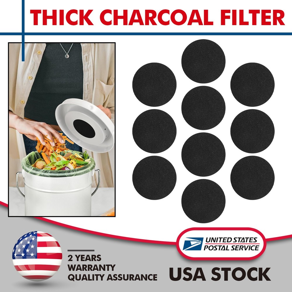 NEW Simply Carbon Compost Bin Replacement Extra Thick Charcoal Filters 10 Pack