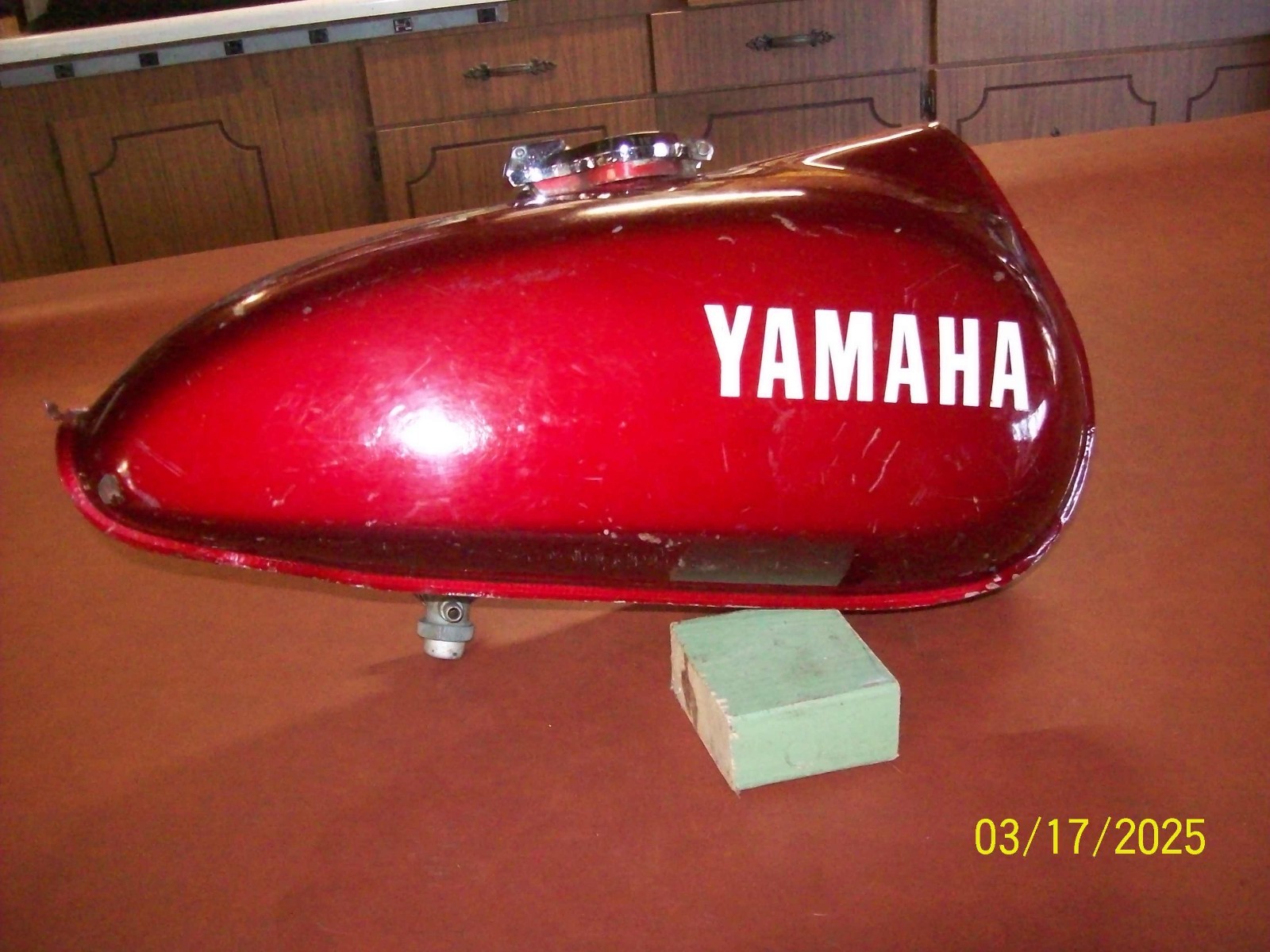 Yamaha DT125 Fuel Tank No Dents #2 Burgundy AT CT 70’S +Global Shipp