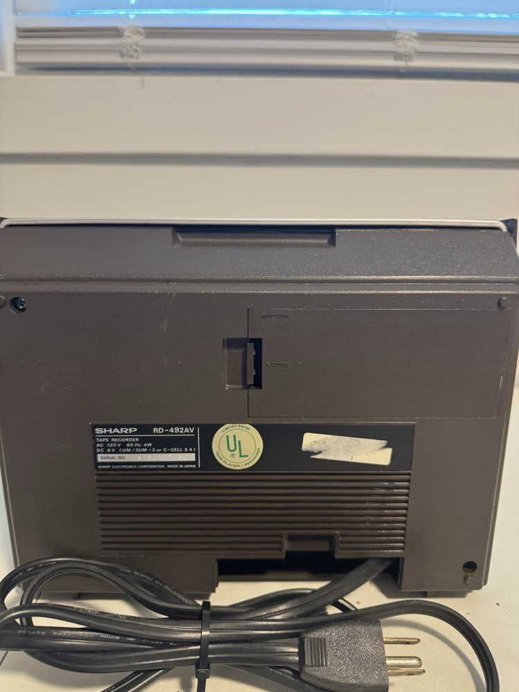 Vintage Sharp Tape Recorder RD-492AV Tested And Working