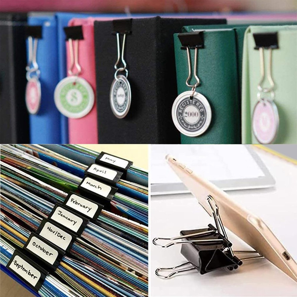 Binder and Paper Clips Set, 340 pcs Assorted Sizes in Container With Compartm...
