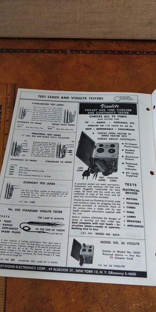 1950's Keystone Electric Corp ~ Catalog ~ Electric components
