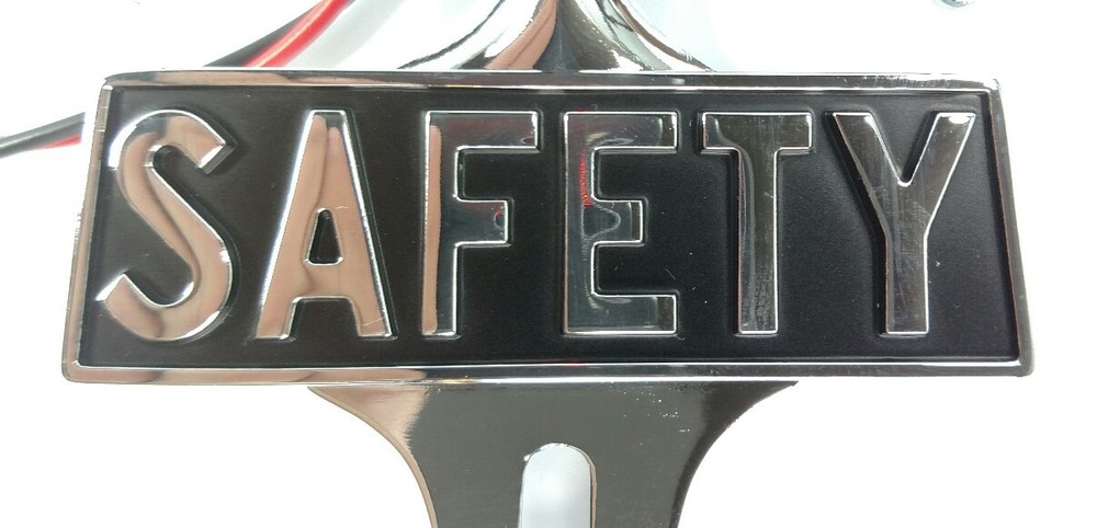 Safety Star License Plate Topper - Dual Function Red LED & VTG Car Accessory