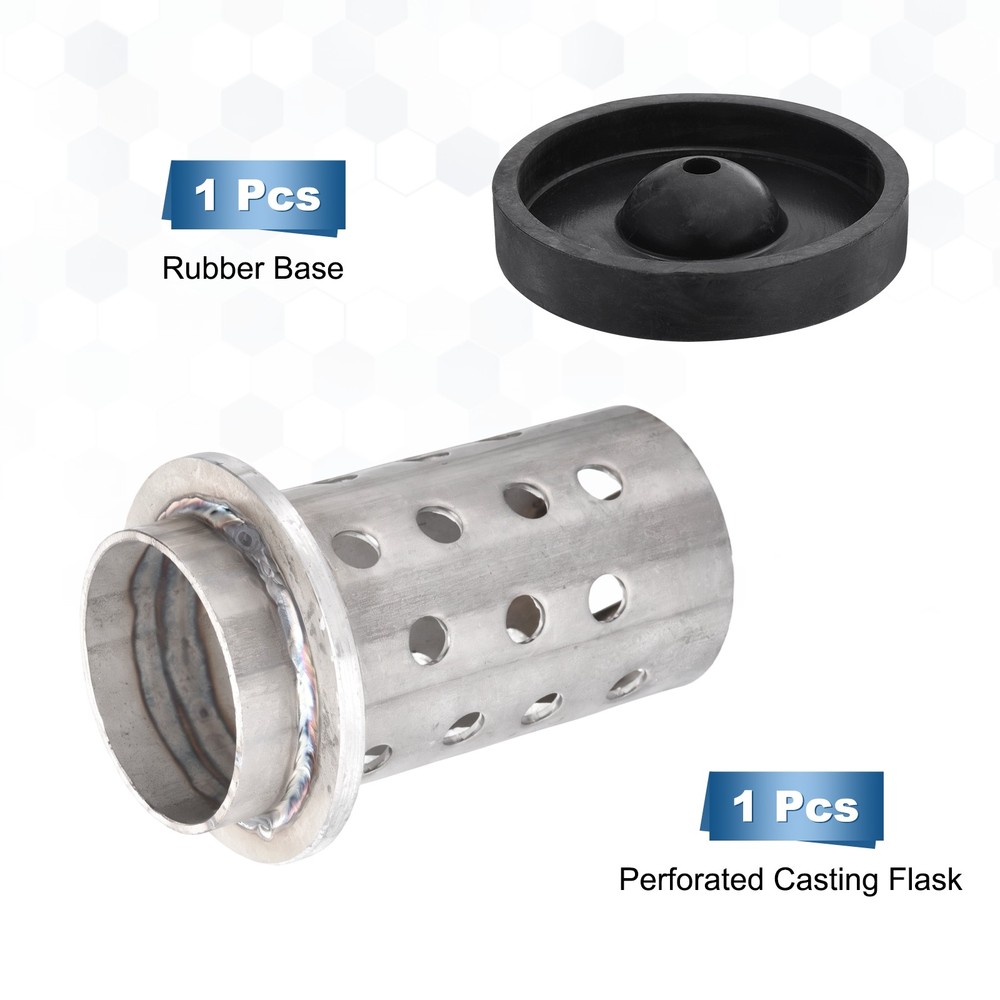3" x 6" Perforated Casting Flask Vacuum Casting Wall Flanged with Base