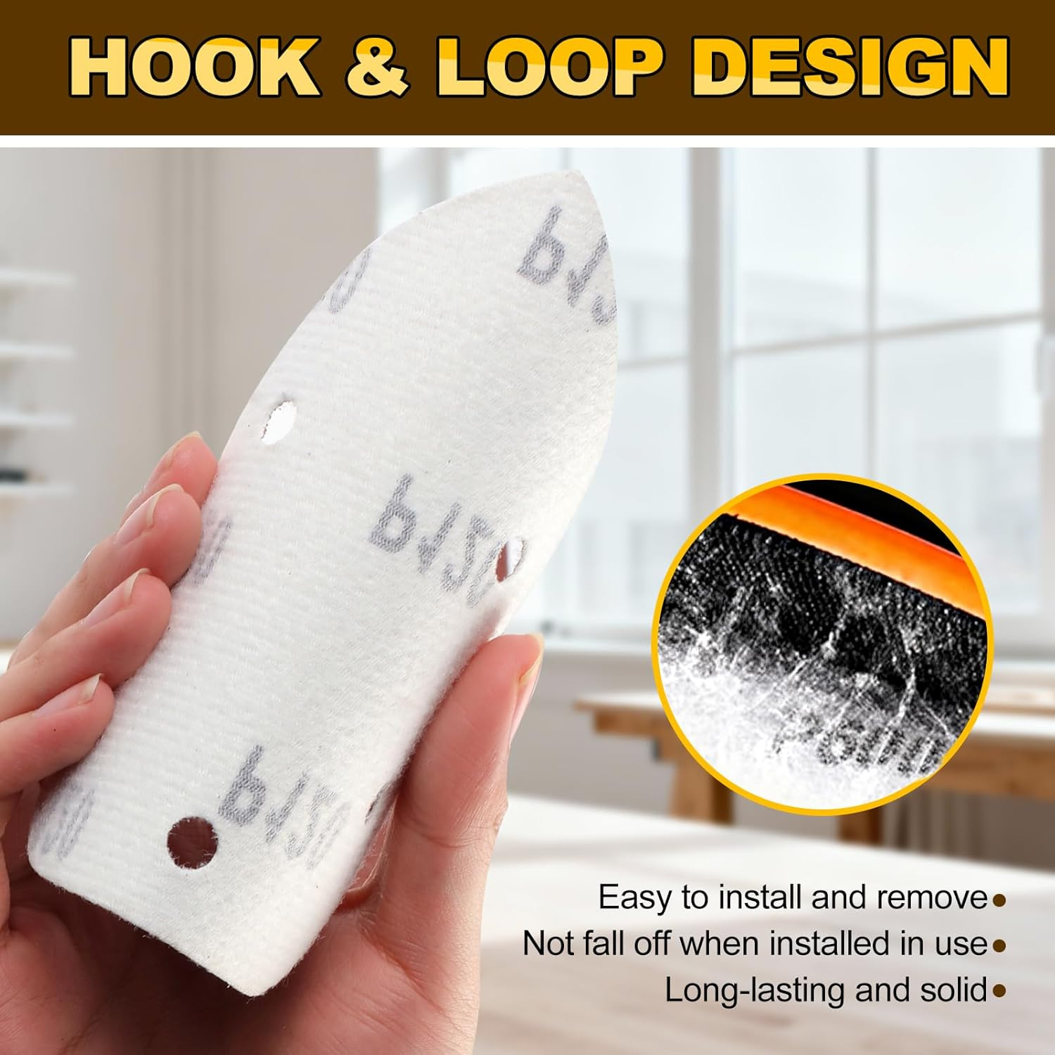 55Pcs Mouse Detail Sander Sandpaper Premium Triangle Sanding Pads 9 Grits 40-800