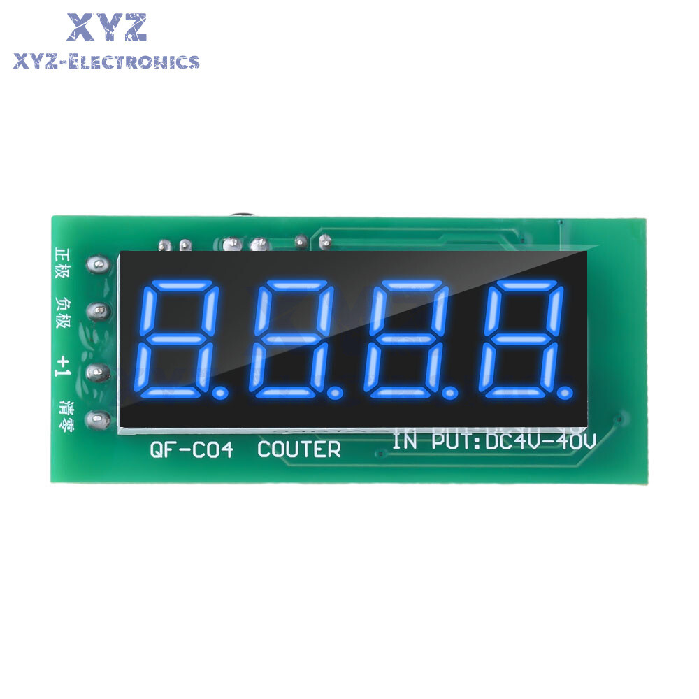 DC4-40V Digital Display 4-bit 0-9999 Counter Module with Data Memory Function