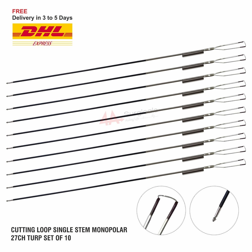 4A CUTTING LOOP SINGLE STEM MONOPOLAR 27CH TURP SET OF 10