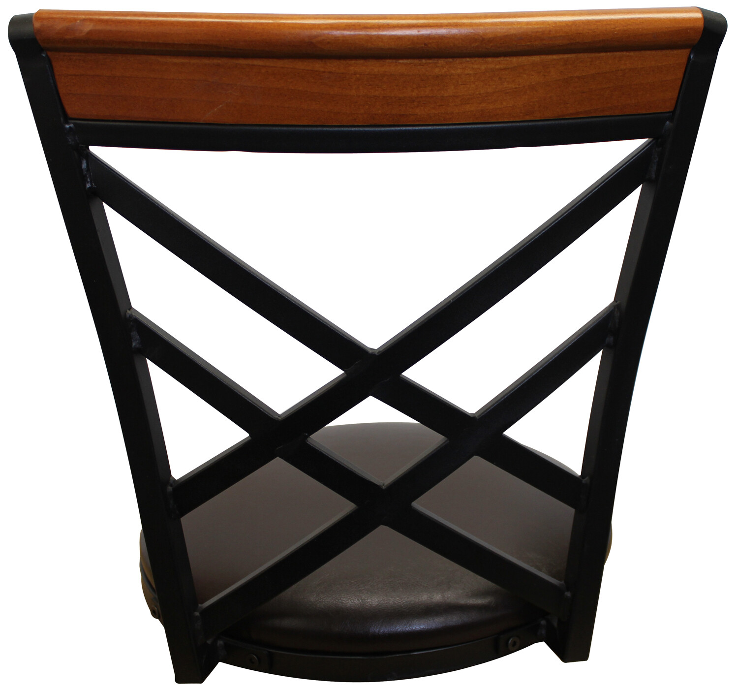 eHemco Swivel Metal Barstool with Double X Back Faux Leather Seat (Collectible)