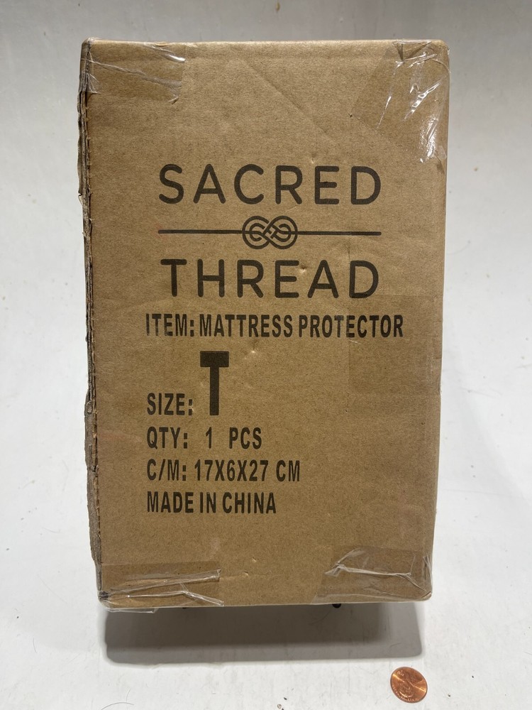 Waterproof Mattress Protector Fitted Elastic W/ Deep Pockets Sacred Thread Twin