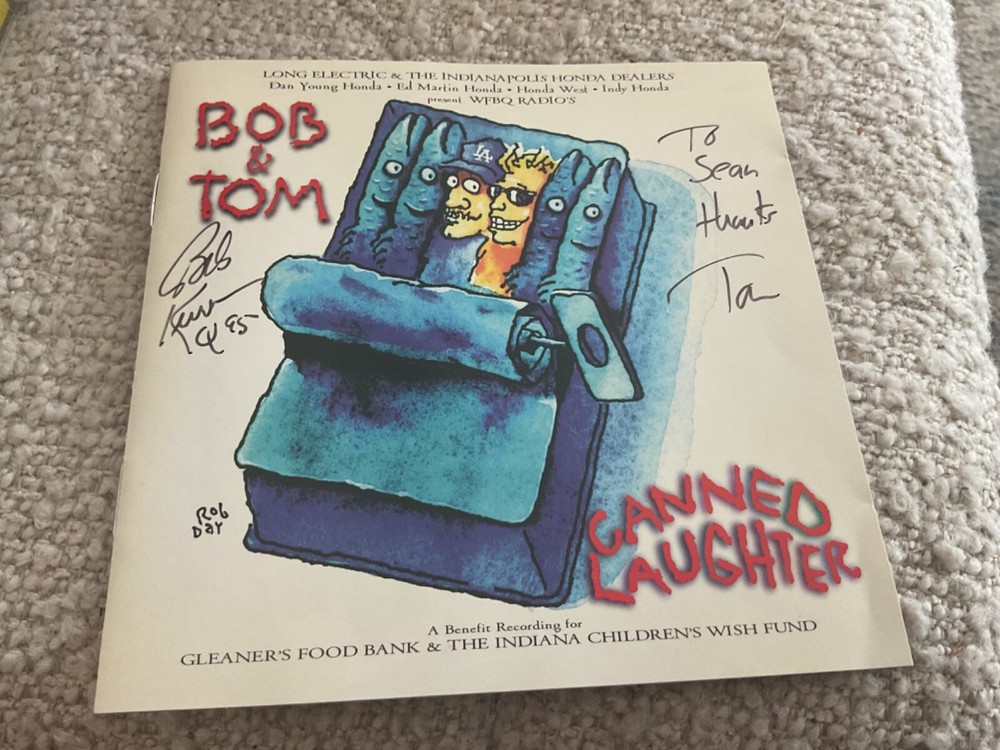 Signed Bob & Tom CD cover…no CD
