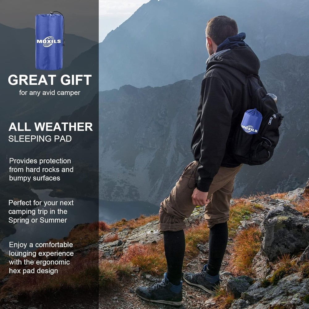 Sleeping Pad, Ultralight Inflatable Sleeping Pad for Camping, Built-in Pump, ...
