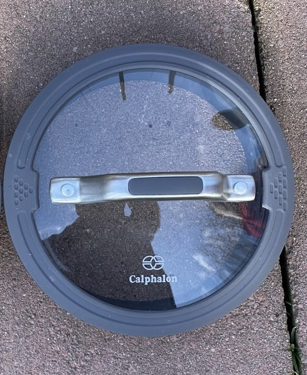 Calphalon Replacement Lid Glass & Silicone Strainer 5.5" Diameter NICE OEM