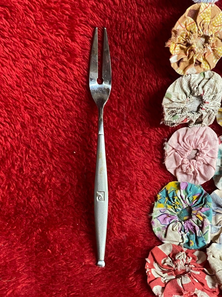 Pierre ? Paris Hors d'Ouevres Fork Mini Silvertone