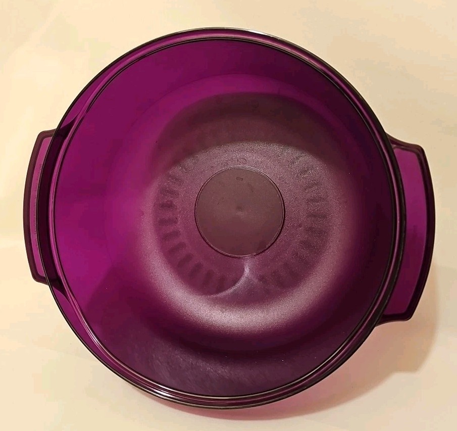 Vintage Tupperware Tupperwave Cranberry 3 Piece Microwave Stack Cooker Set