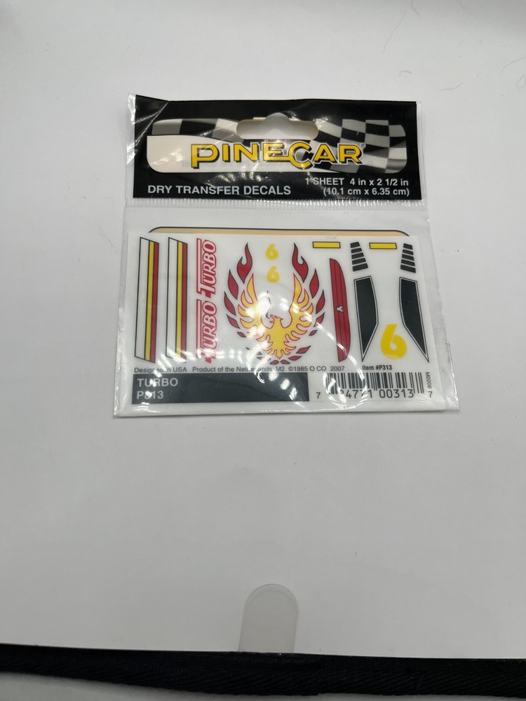 PineCar Dry Transfer Decals 2 pack (Turbo & Blazin Flames)