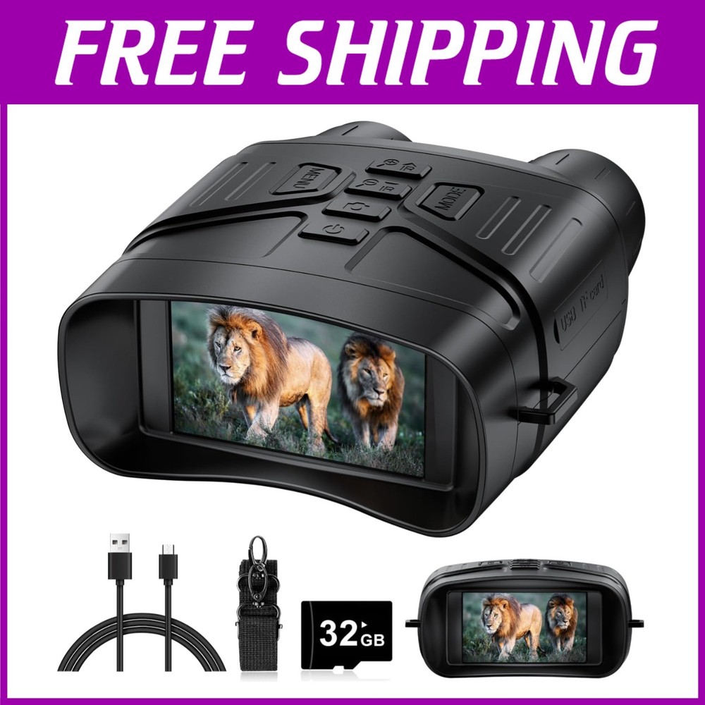 Outdoor Night Vision Goggles - 5000mAh Battery & 3" Screen