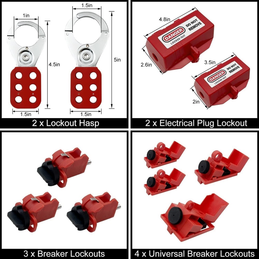 Portable Lockout Pouch with Padlocks