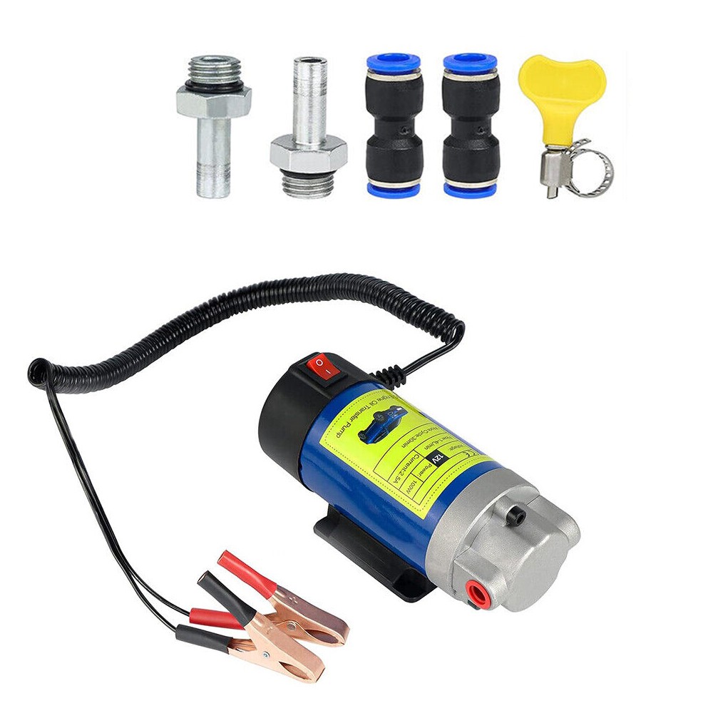 Electric Engine Oil Transfer Extractor Fluid Suction Pump Diesel Siphon Set