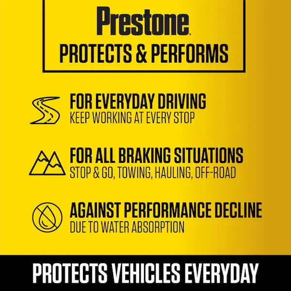 Prestone Dot 4 Brake Fluid - 12 Fl Oz- Synthetic, High Grade, 50,000 Mile