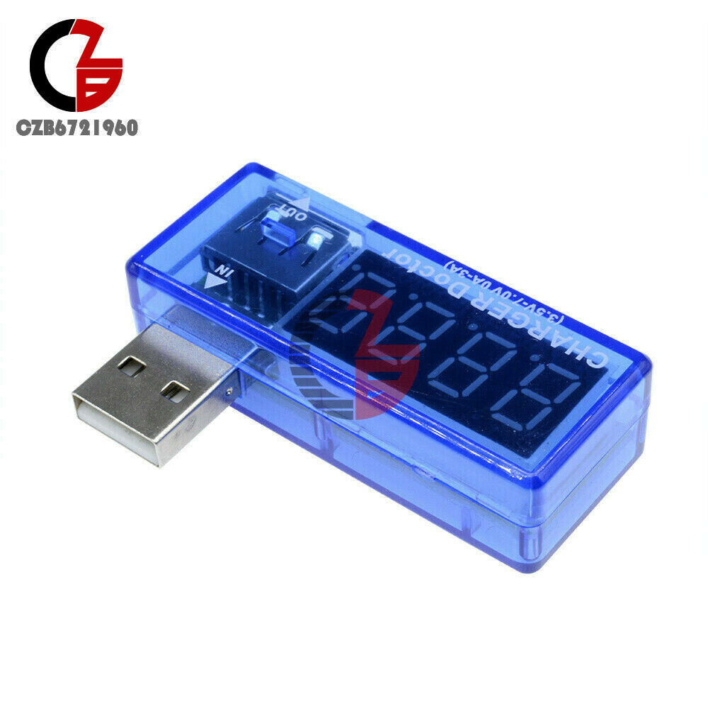 Digital Dual LED 5V USB Current Voltage Meter Voltmeter Power Ammeter Detector
