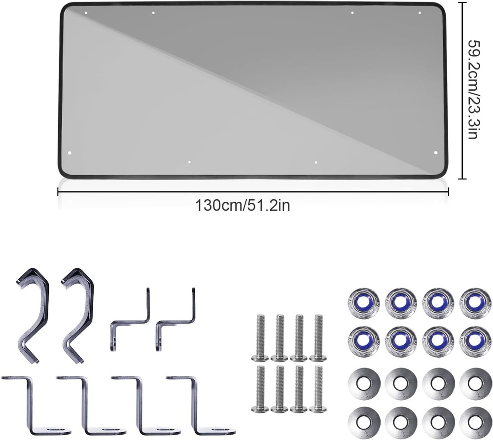 UForce Rear Windshield PC for 2021-2025 CFMOTO UForce 600 Clear Back Window