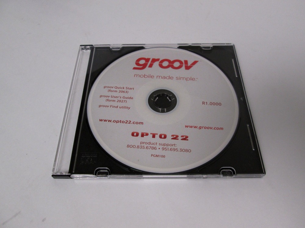 Opto 22 GROOV CD Rom Disc Quick Start User Guide Find Utility
