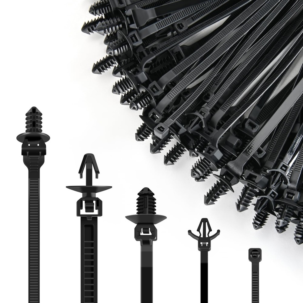 Push Mount Cable Zip Ties Heavy Duty Nylon Push Mount 5 Most Popular Sizes Se...