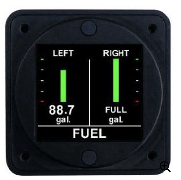 Aerospace logic FL-202 2 Tank Fuel Level Indicator 12 Volt