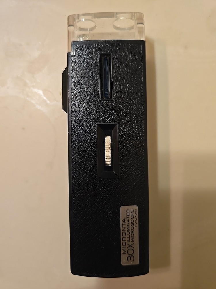 Micronta Illuminated 30X Pocket Microscope Vintage Magnification Examining Compa