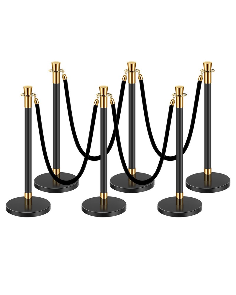 VEVOR 6Pcs Stanchion Posts Queue Barrier Crowd Control Sand Injection Base