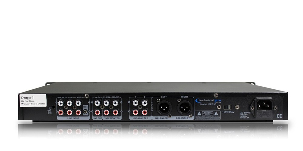 Technical Pro PRE50 2CH Pre Amplifier